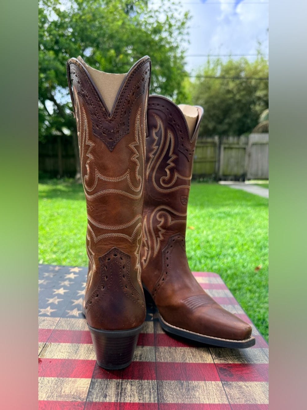 Ariat Women's Heritage Western X Toe Boots - Vintage Caramel
